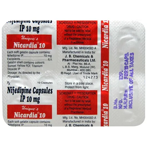 nicardia 10mg capsule 10's